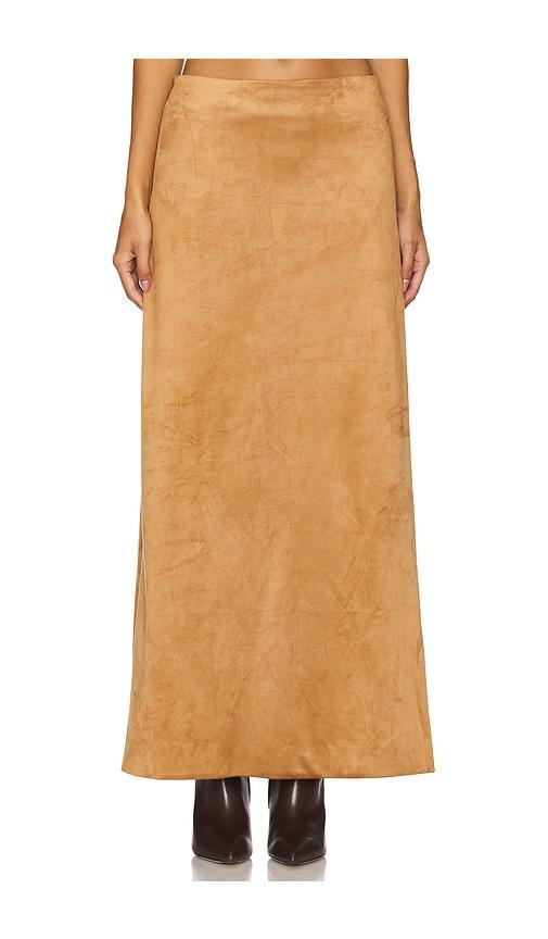 Brandy Faux Suede Maxi Skirt Tularosa Product Image