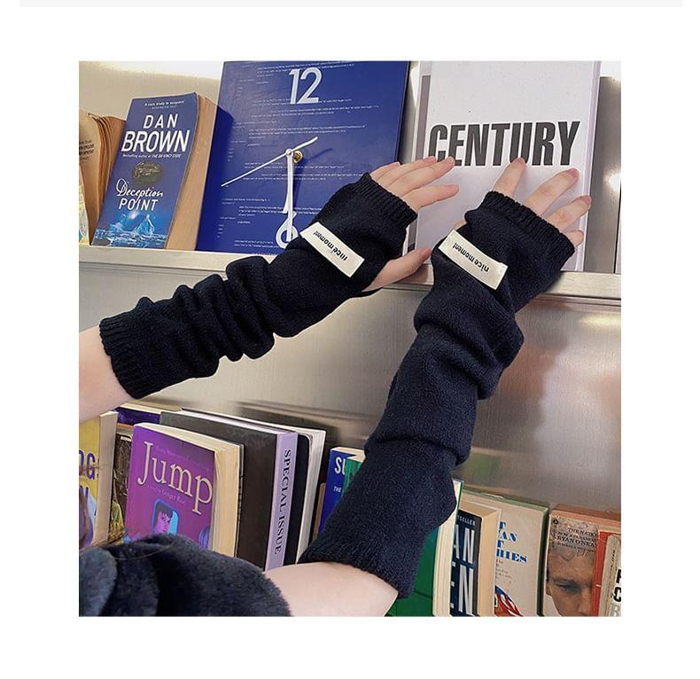 Plain Knit Arm Sleeves Product Image