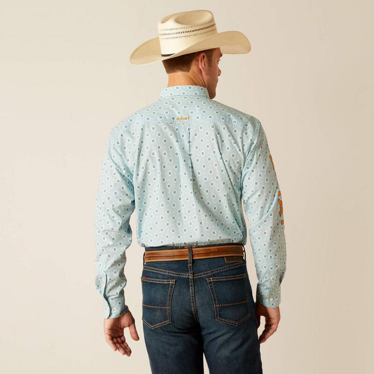 Ariat® Men's L/S Aqua Print Team Colton Classic Fit Button Shirt Product Image