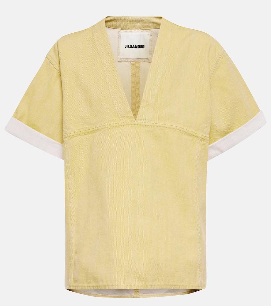 JIL SANDER Denim Blouse In Yellow Product Image