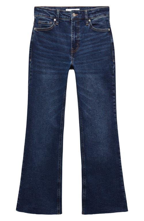 Mango Womens Crop Flared Jeans Product Image