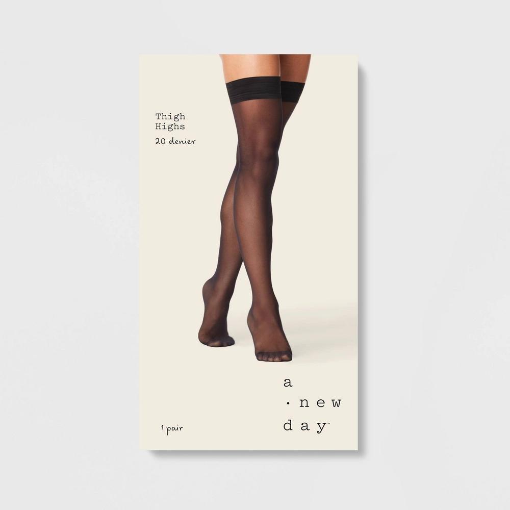 Women's 20D Sheer Thigh Highs - A New Day™ Product Image