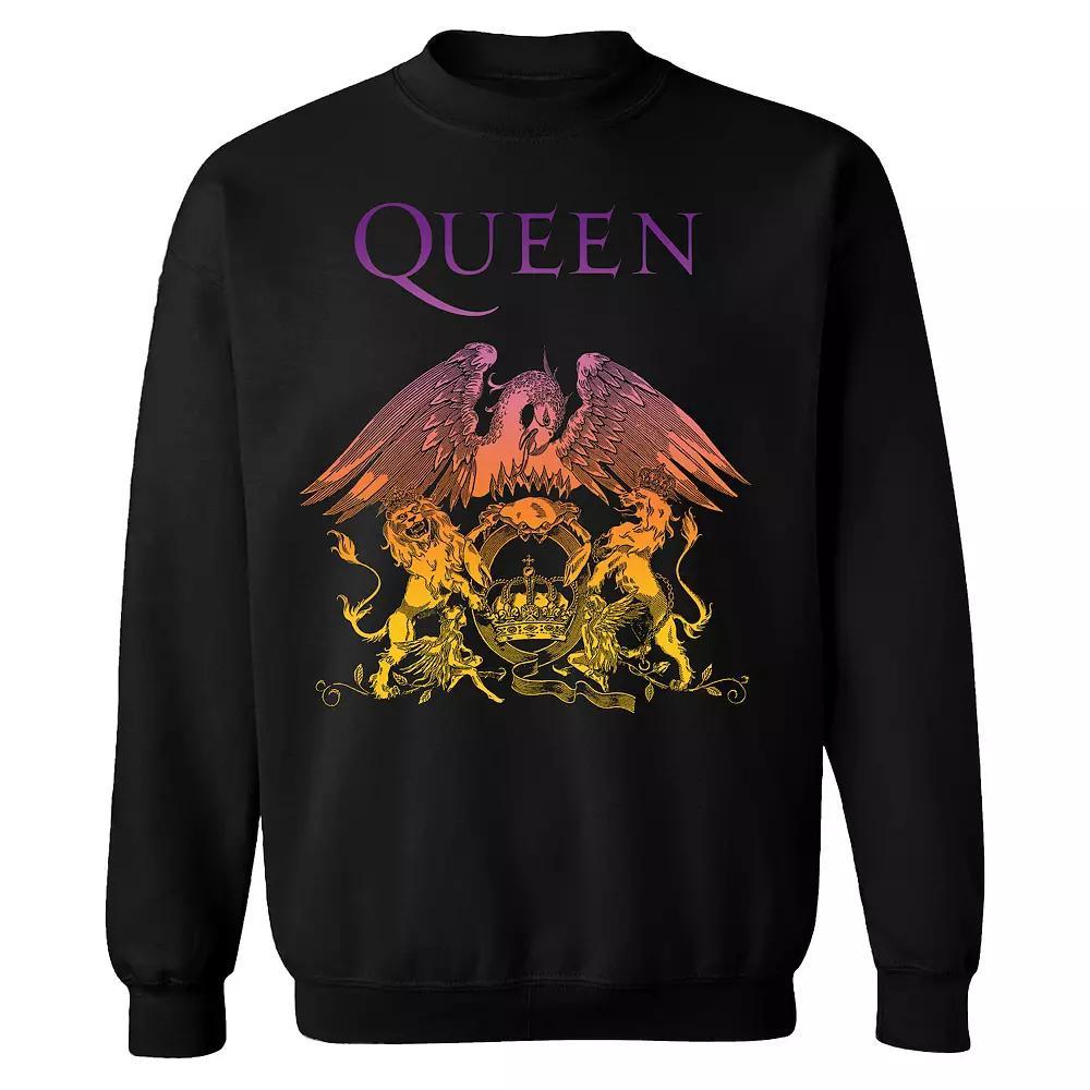 Men's Queen Crest Gradient Sweatshirt, Size: XXL, Black Product Image