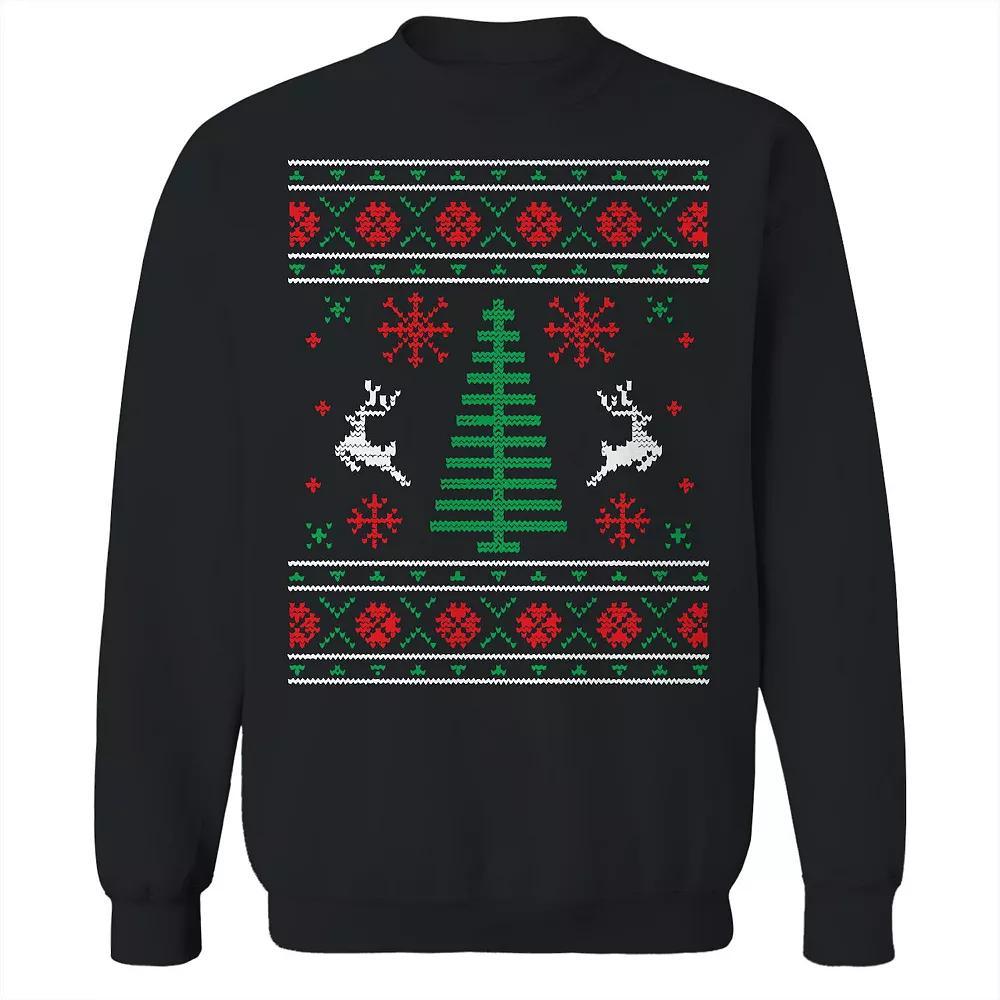 Men's Ugly Knitted Christmas Sweater Graphic Sweatshirt, Adult Unisex,  Product Image