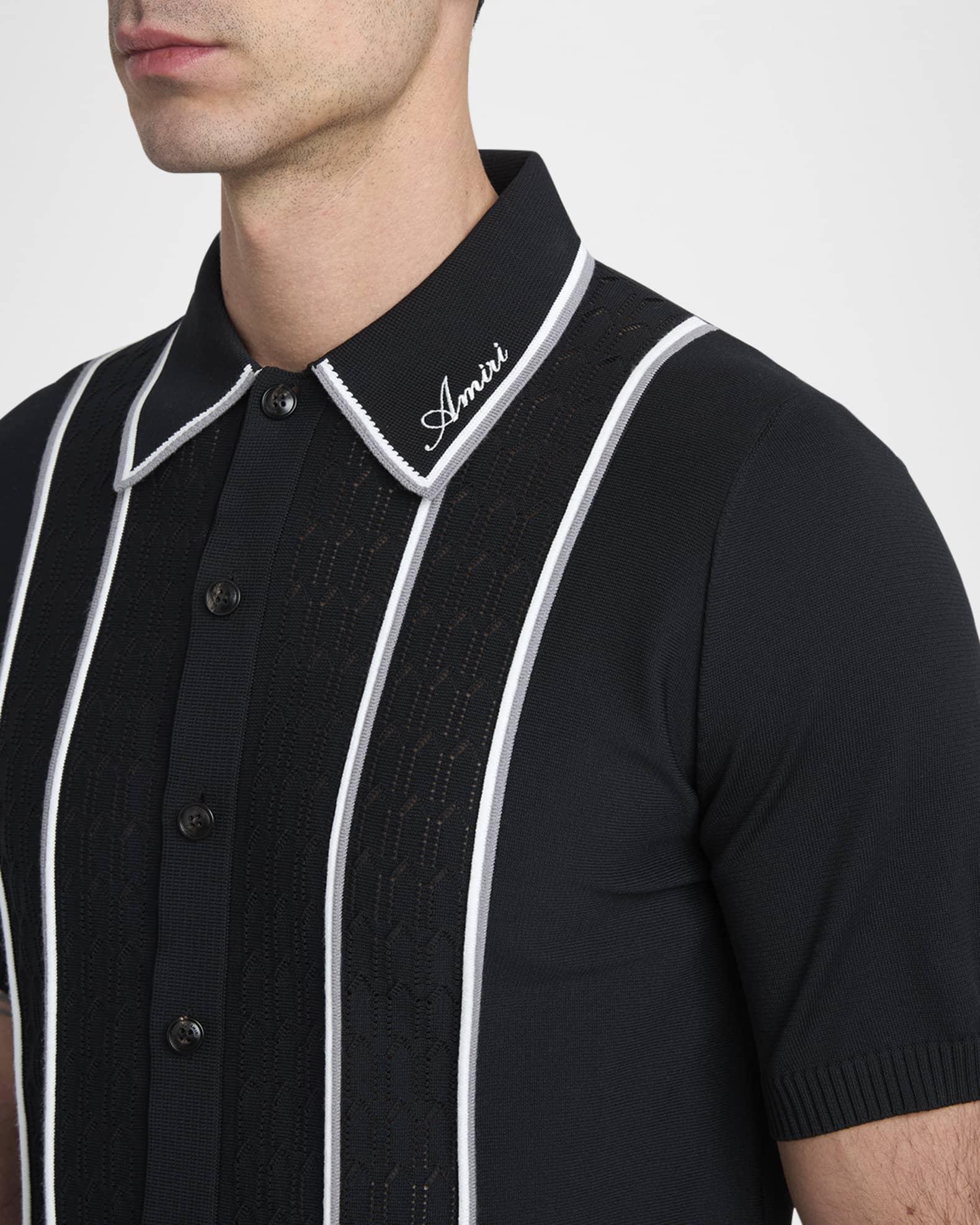 Men's Button-Front Script Stripe Shirt Product Image