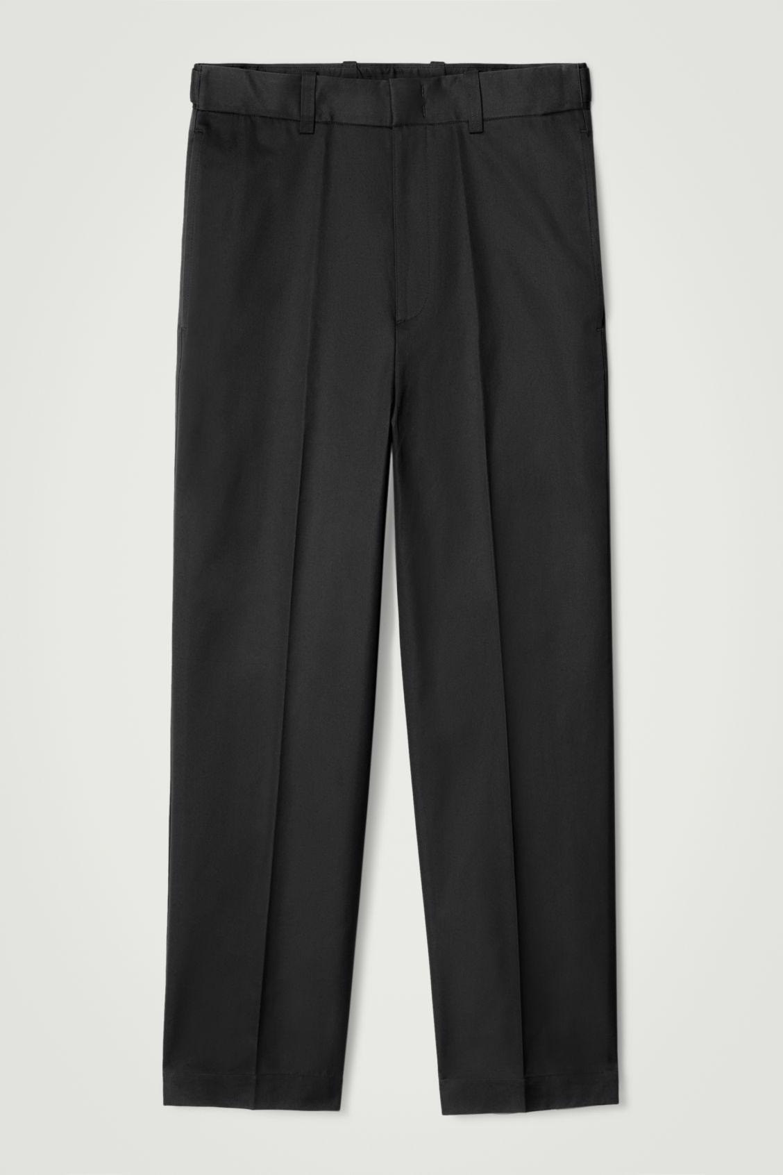 RELAXED COTTON STRAIGHT-LEG PANTS Product Image