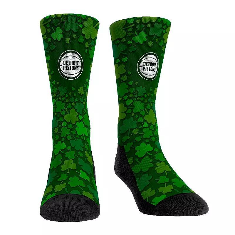 Rock Em Socks Detroit Pistons St. Pattys Day Shamrock Crew Socks, Mens Product Image