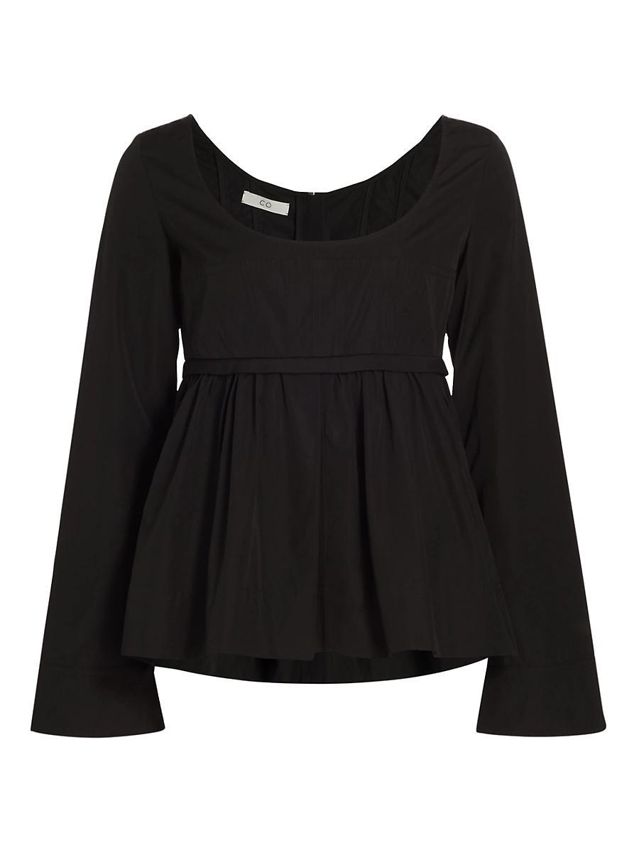 Womens Long-Sleeve Cotton Corset Top Product Image