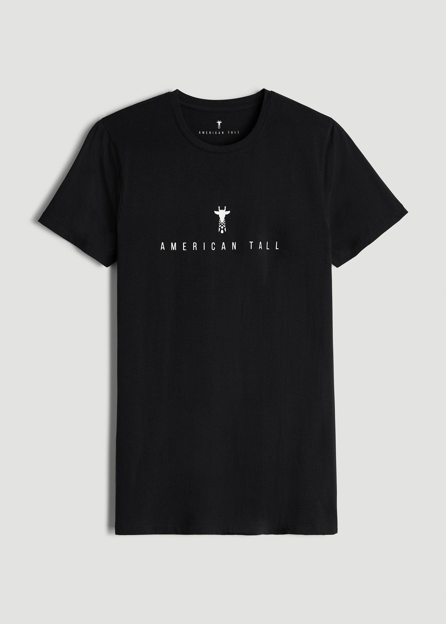 Logo Tee for Tall Men in Black Male Product Image
