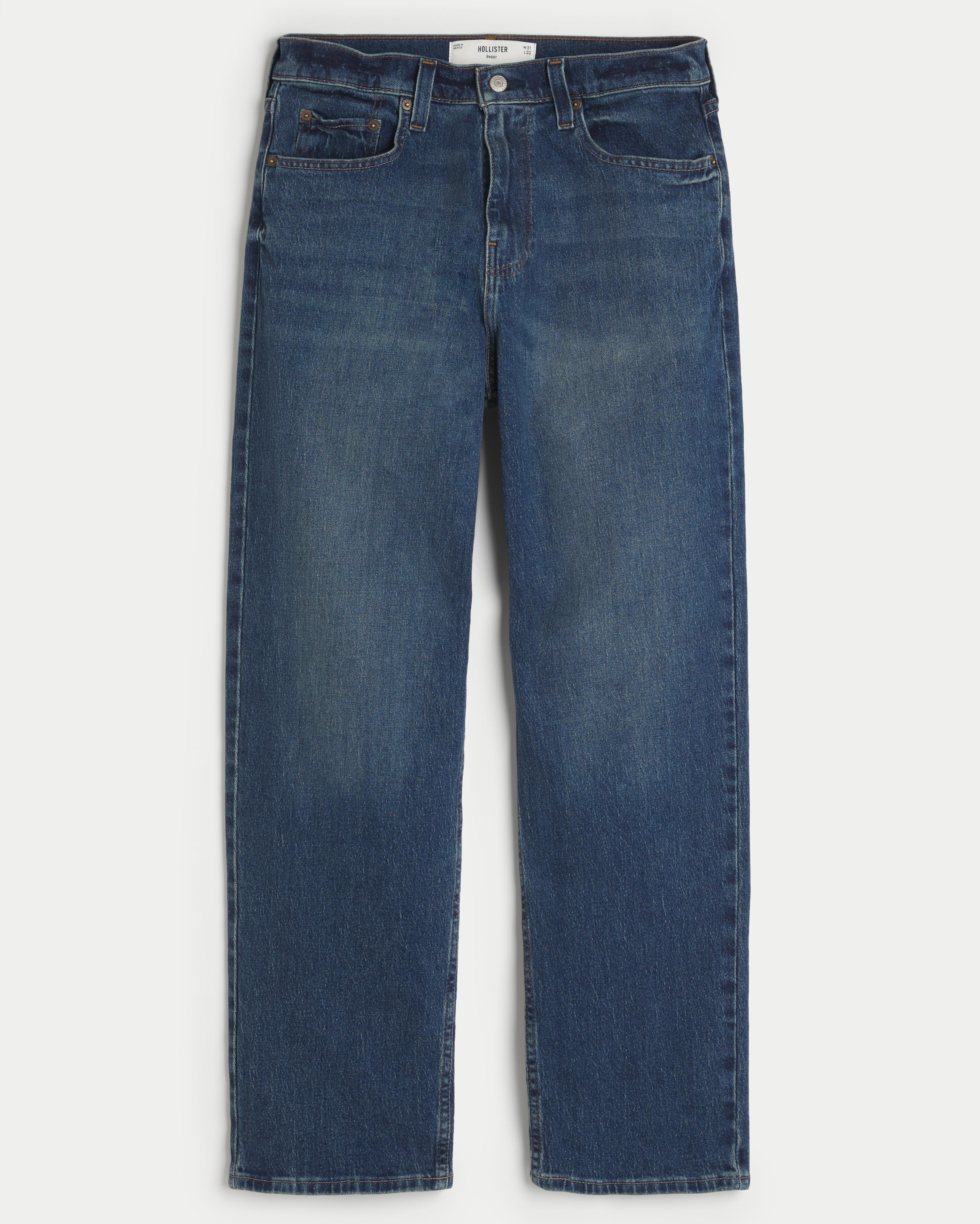 Dark Wash Baggy Jeans Product Image