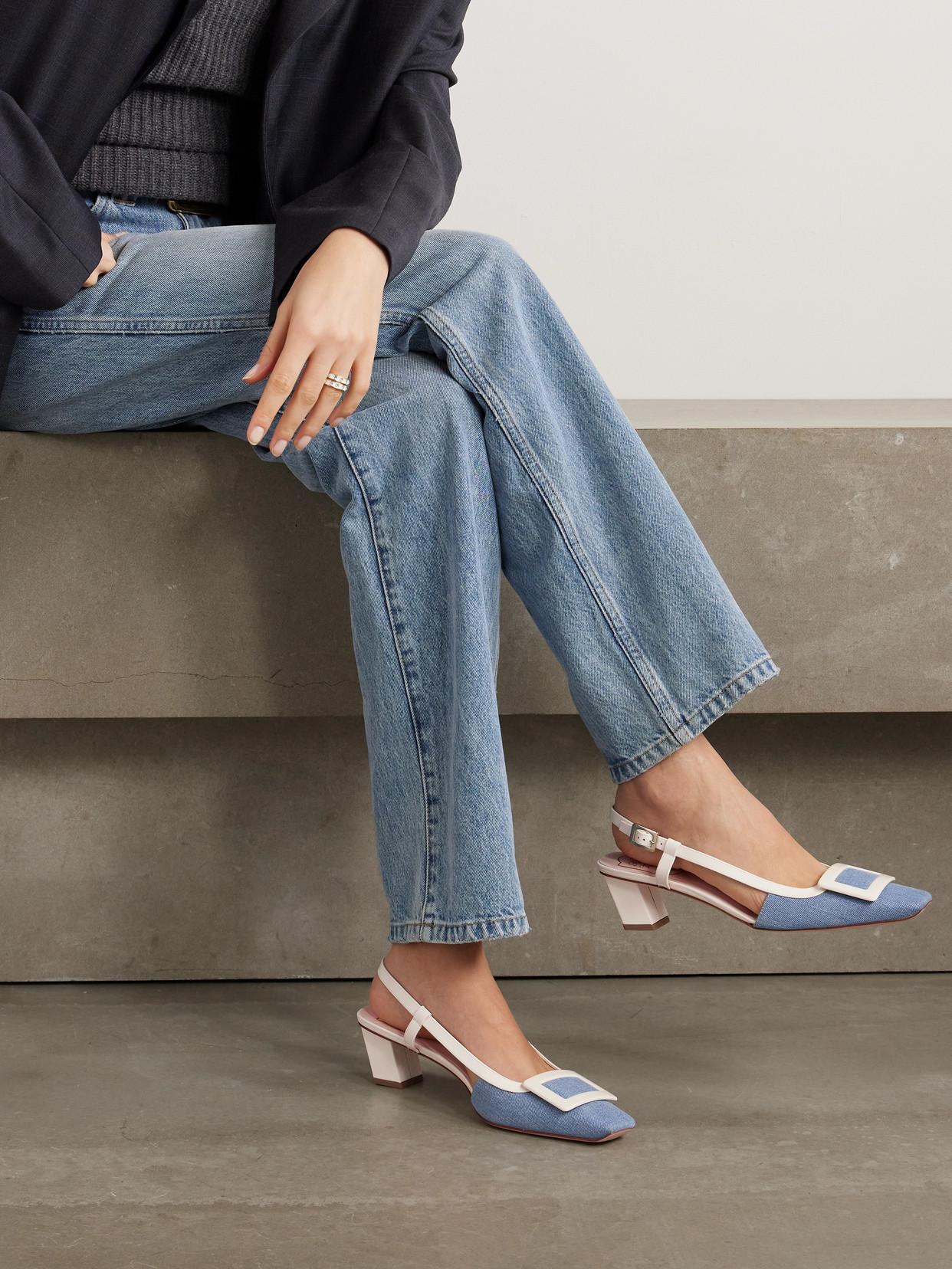 ROGER VIVIER 45mm Belle Vivier Denim Pumps Product Image