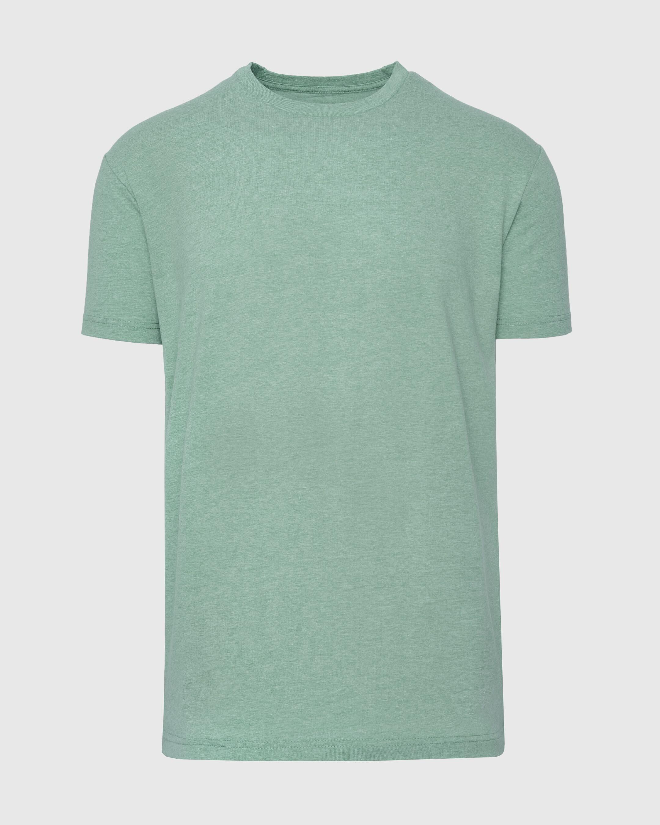 Heather Slate Green Short Sleeve Crew Neck Tee Product Image