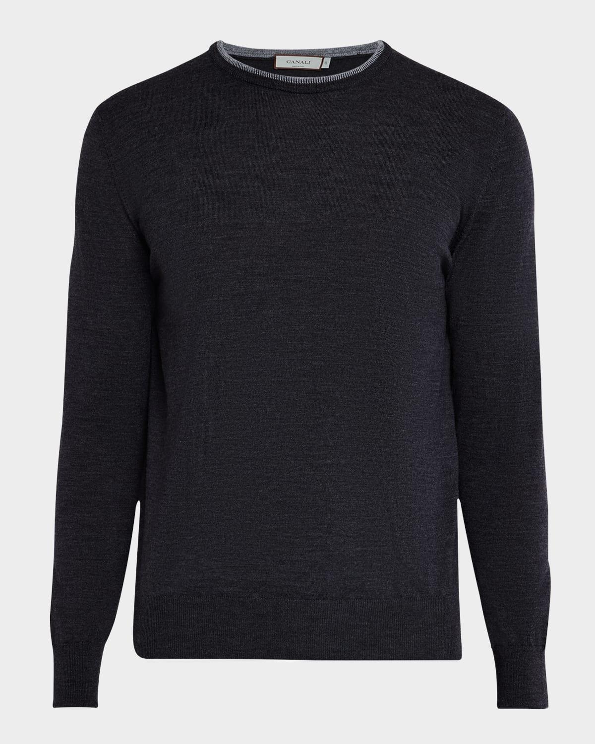 Mens Wool Tipped Crewneck Sweater Product Image