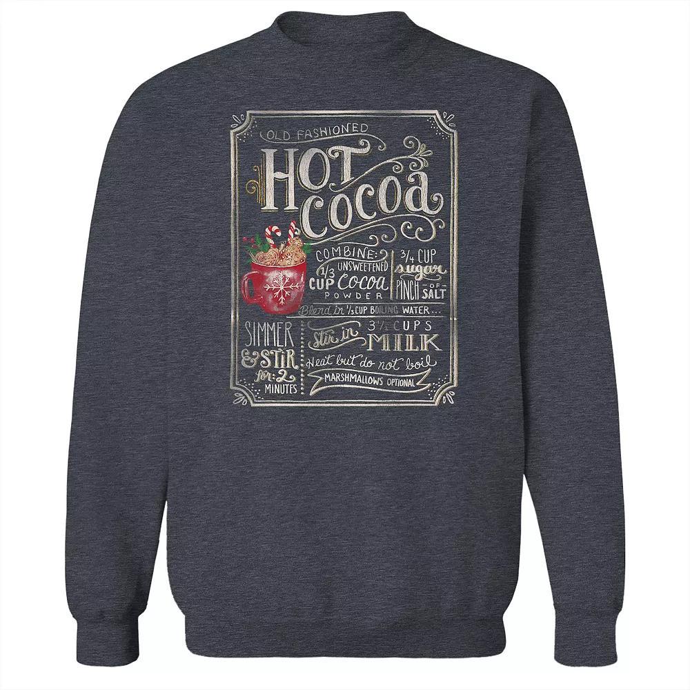 Men's Old Fashioned Hot Cocoa Fleece Sweatshirt, Women's, Size: XL, Dark Grey Product Image