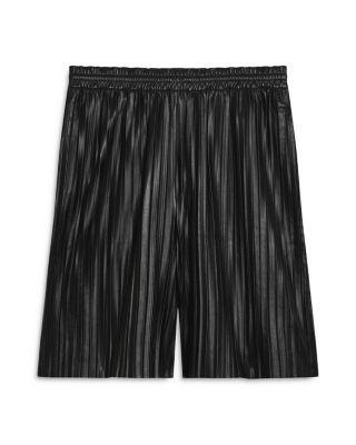 Pleated Leather 11.25" Shorts Product Image