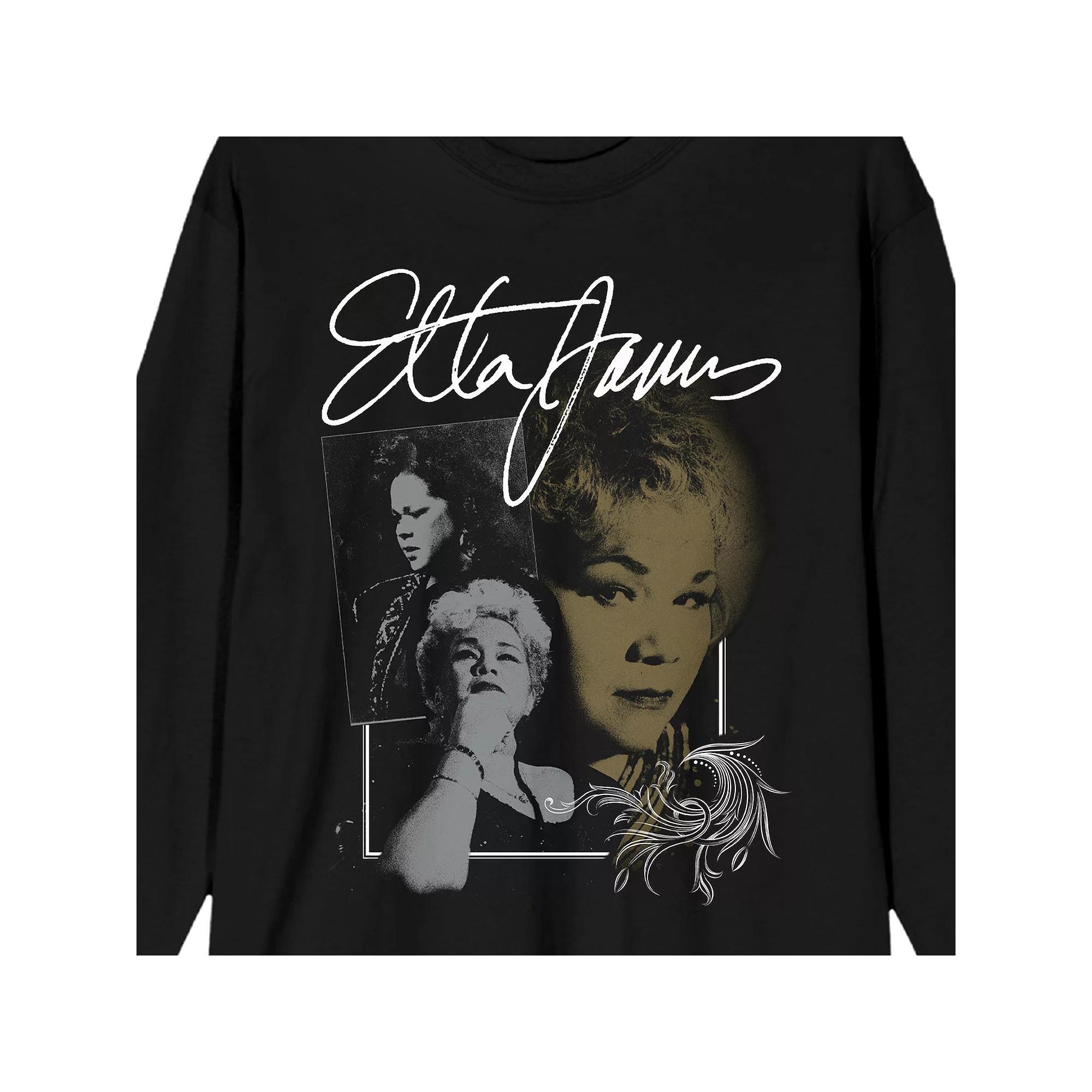 Men's Etta James Signature Graphic Tee, Size: Small, Black Product Image