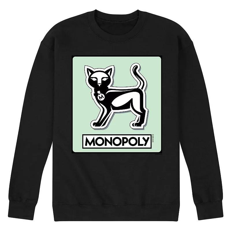 Mens Monopoly Cat Game Token Fleece Sweatshirt Product Image