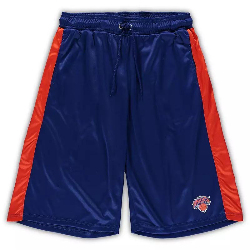 Mens Fanatics Branded /Orange New York Knicks Big & Tall Performance Shorts Product Image