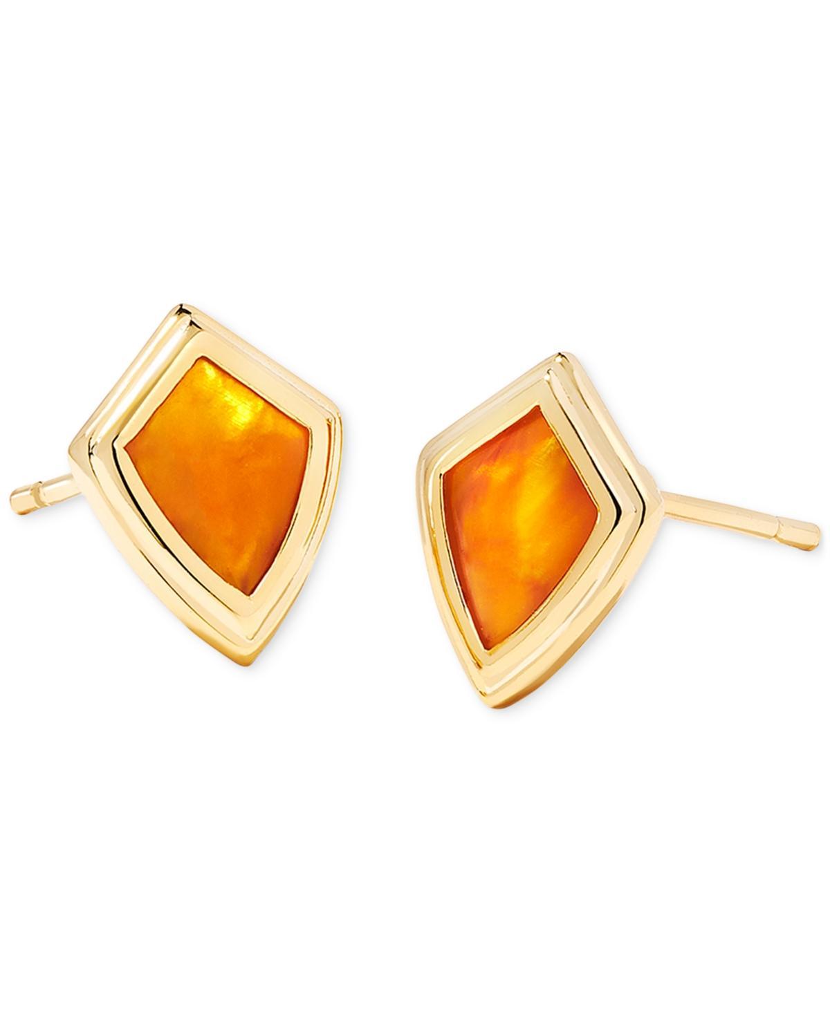 Kendra Scott 14k Gold-Plated Framed Stone Stud Earrings Product Image