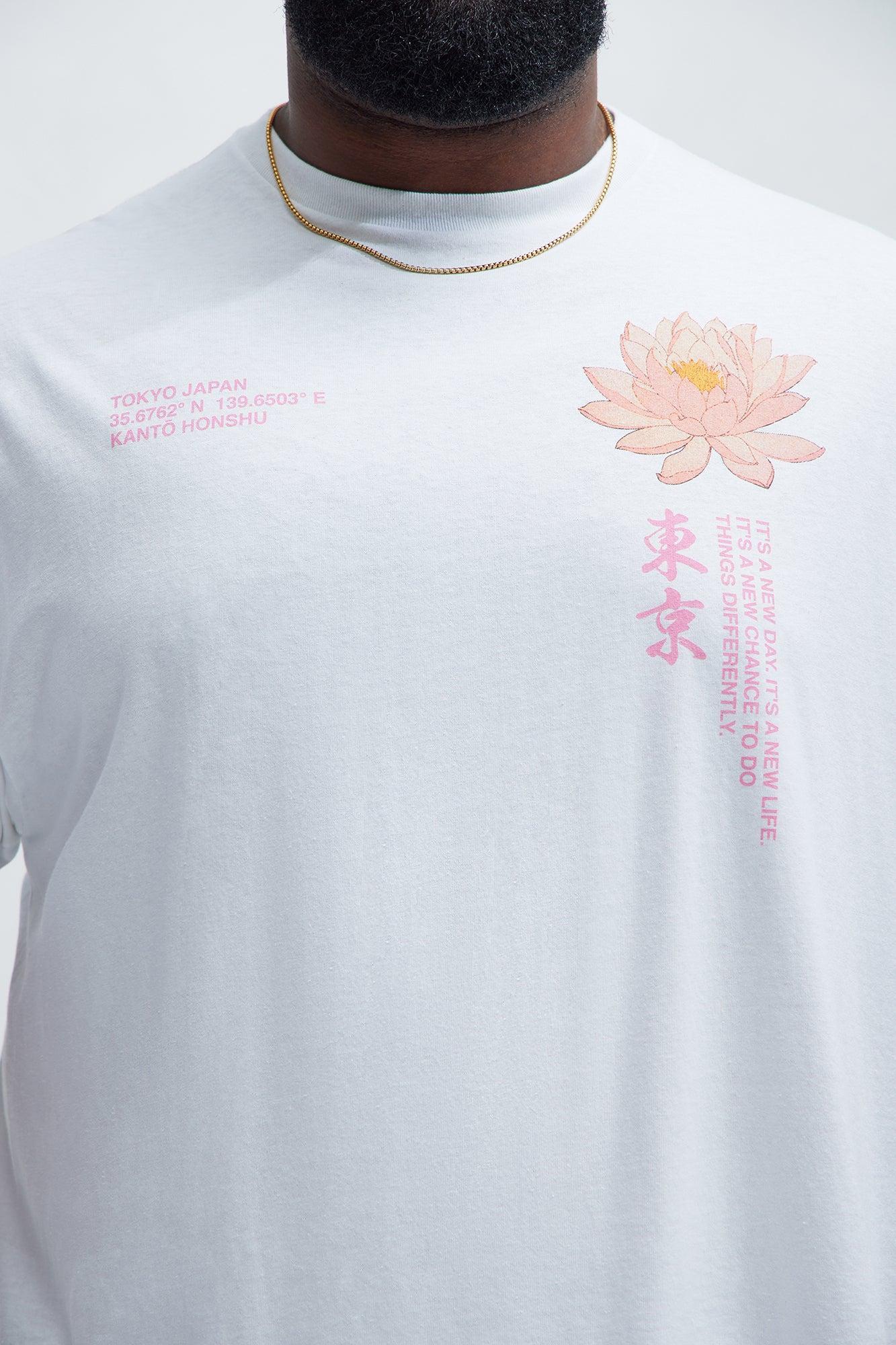 New Beginnings Lotus Short Sleeve Tee - White Product Image