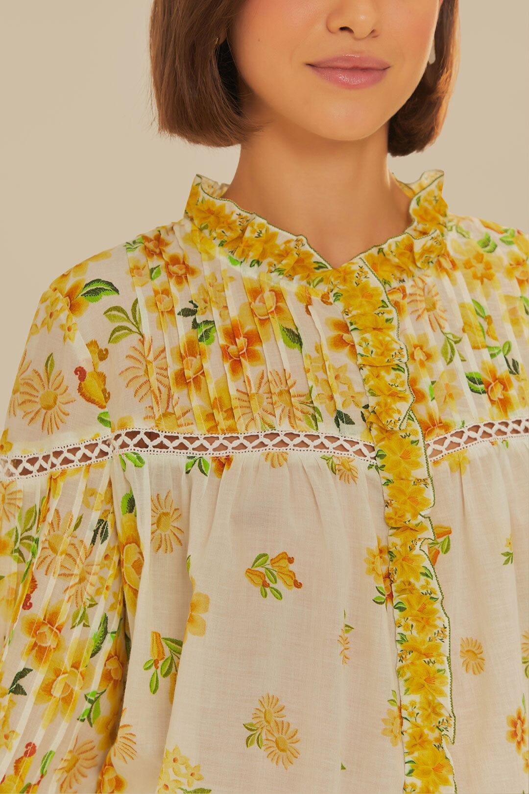 Womens Azaleia Floral Cotton Blouse Product Image