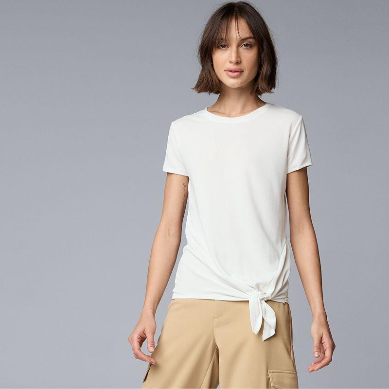 Womens Simply Vera Vera Wang Side Tie Tee Product Image