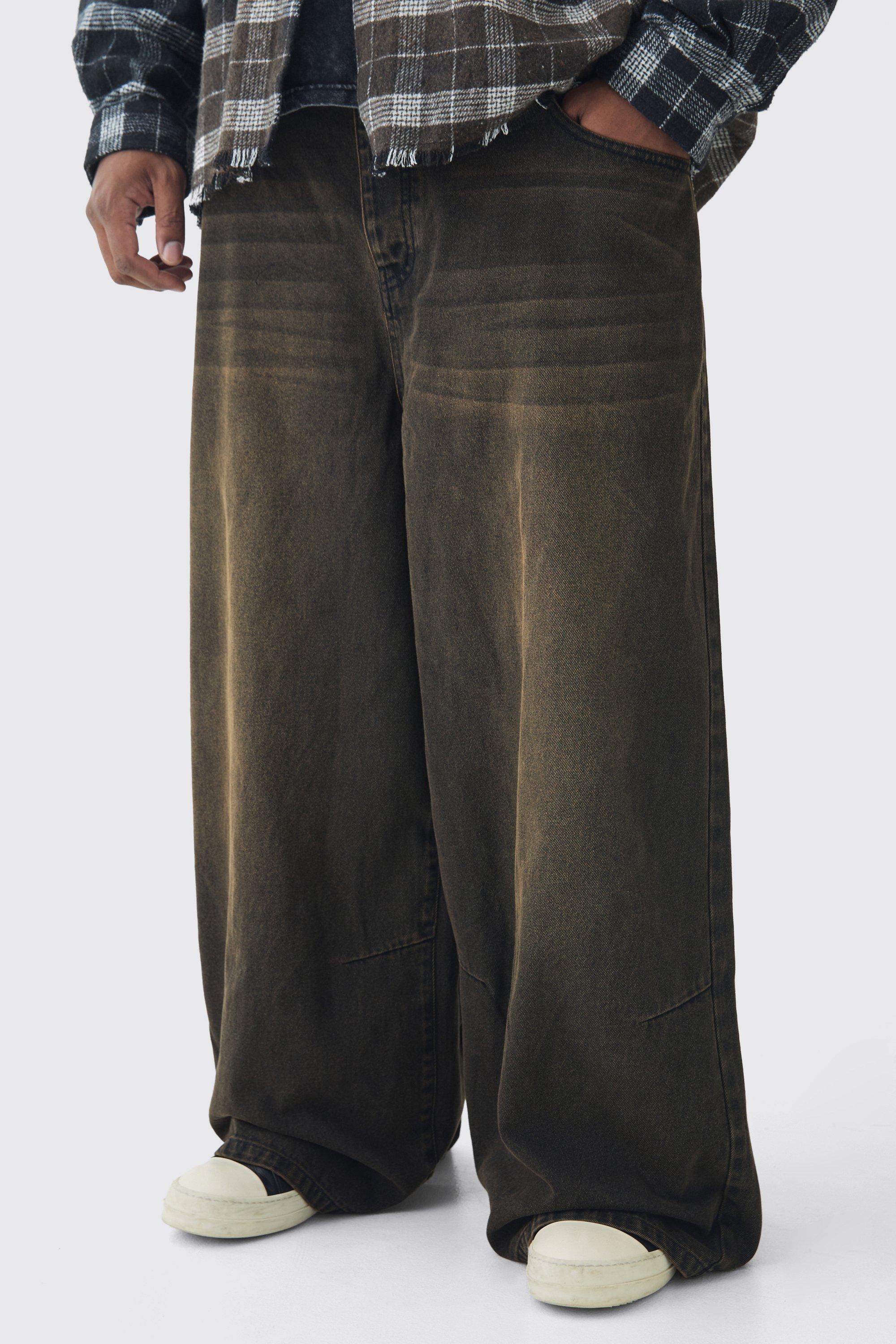 Plus Adjustable Waist Extreme Baggy Jeans | boohooMAN USA Product Image