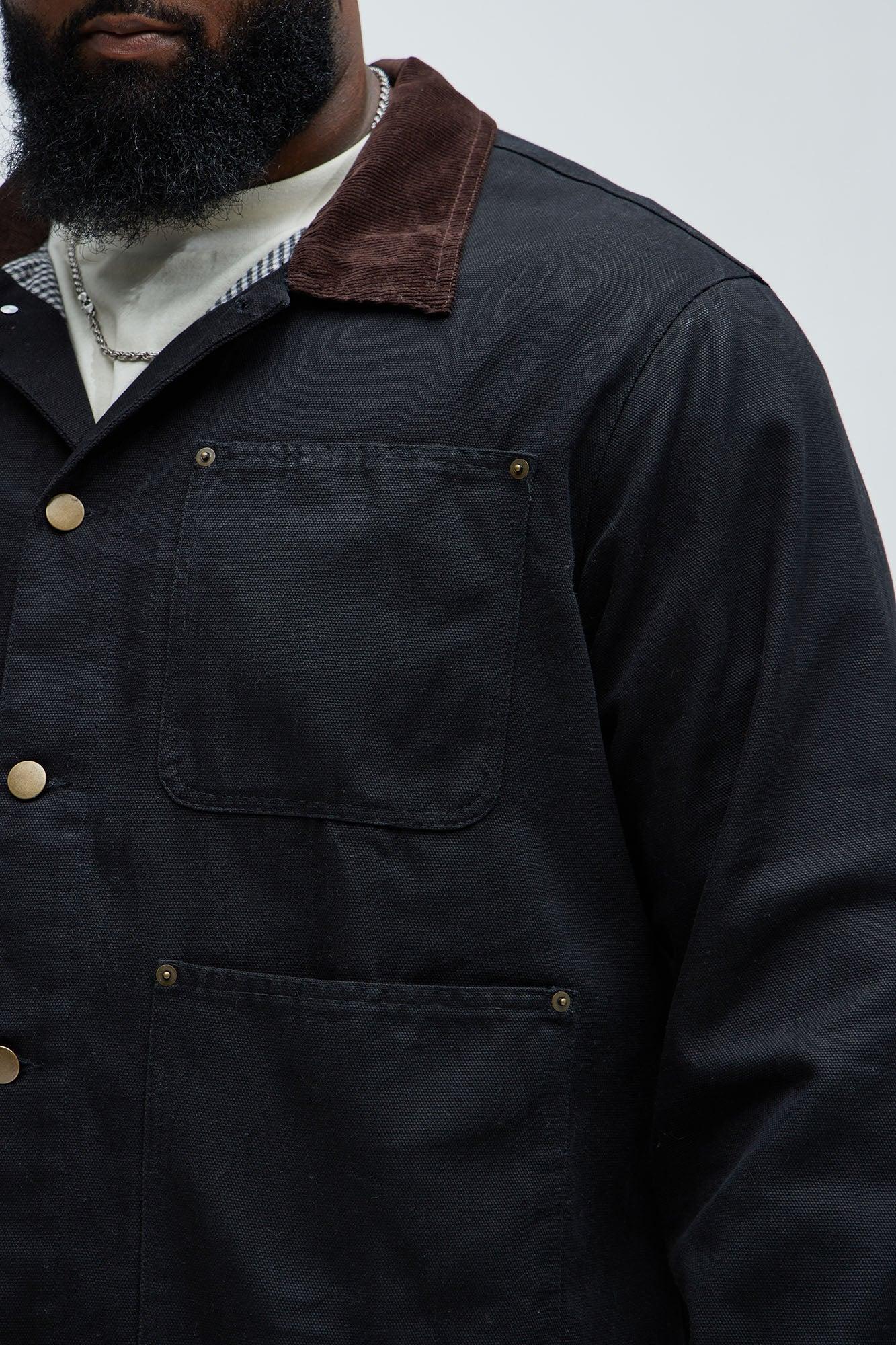 Alexander Utility Canvas Chore Jacket - Black Product Image
