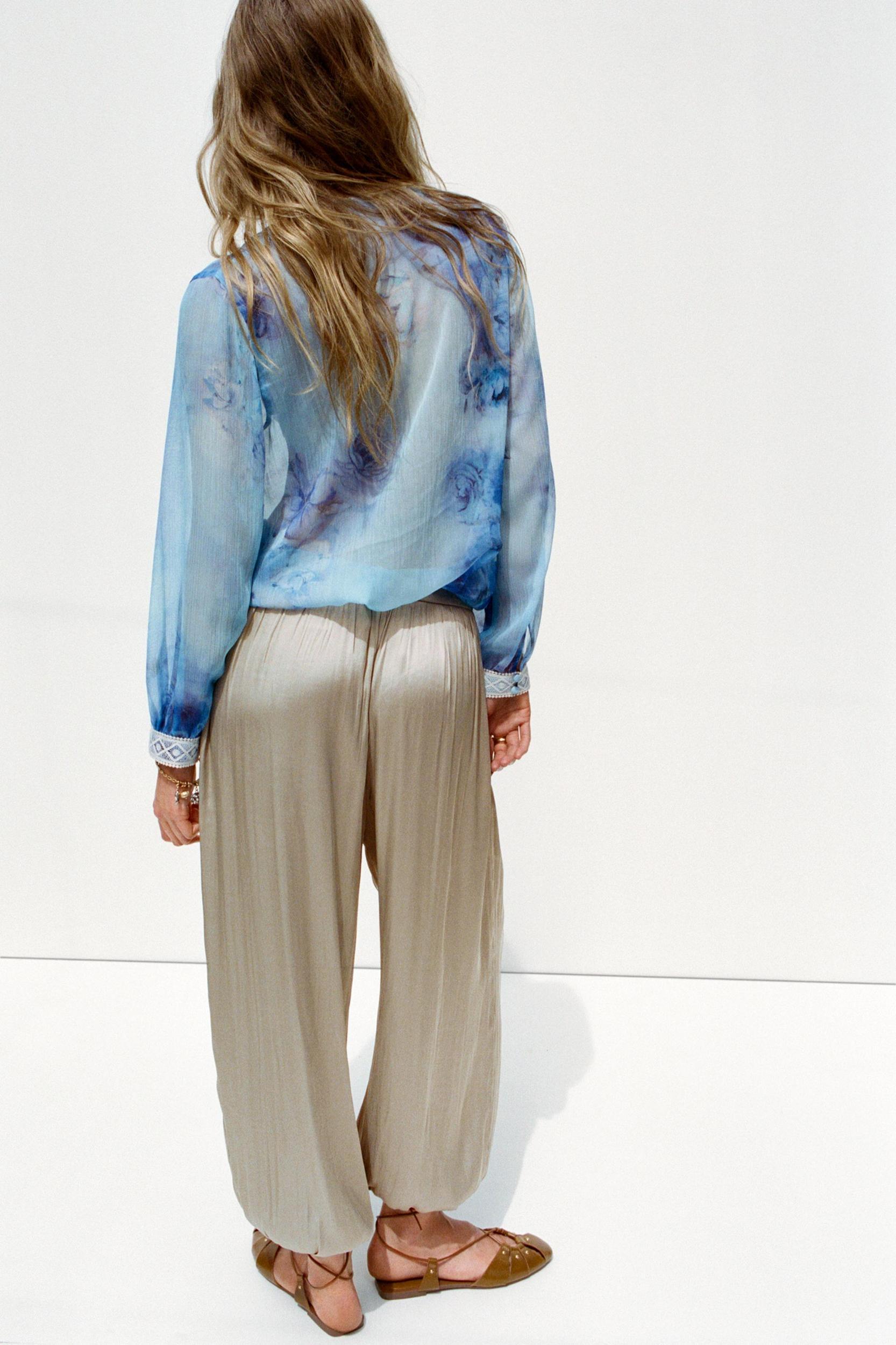 SATIN BOMBER PANTS Product Image