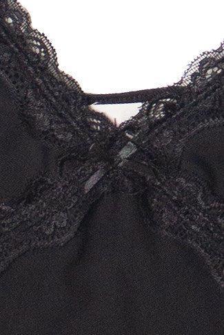 Lace Trim Bow Mesh Tank Top Product Image