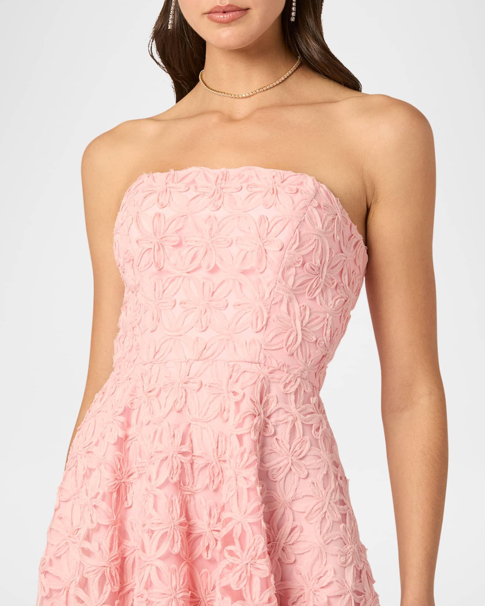 Strapless Floral Applique Maxi Dress Product Image