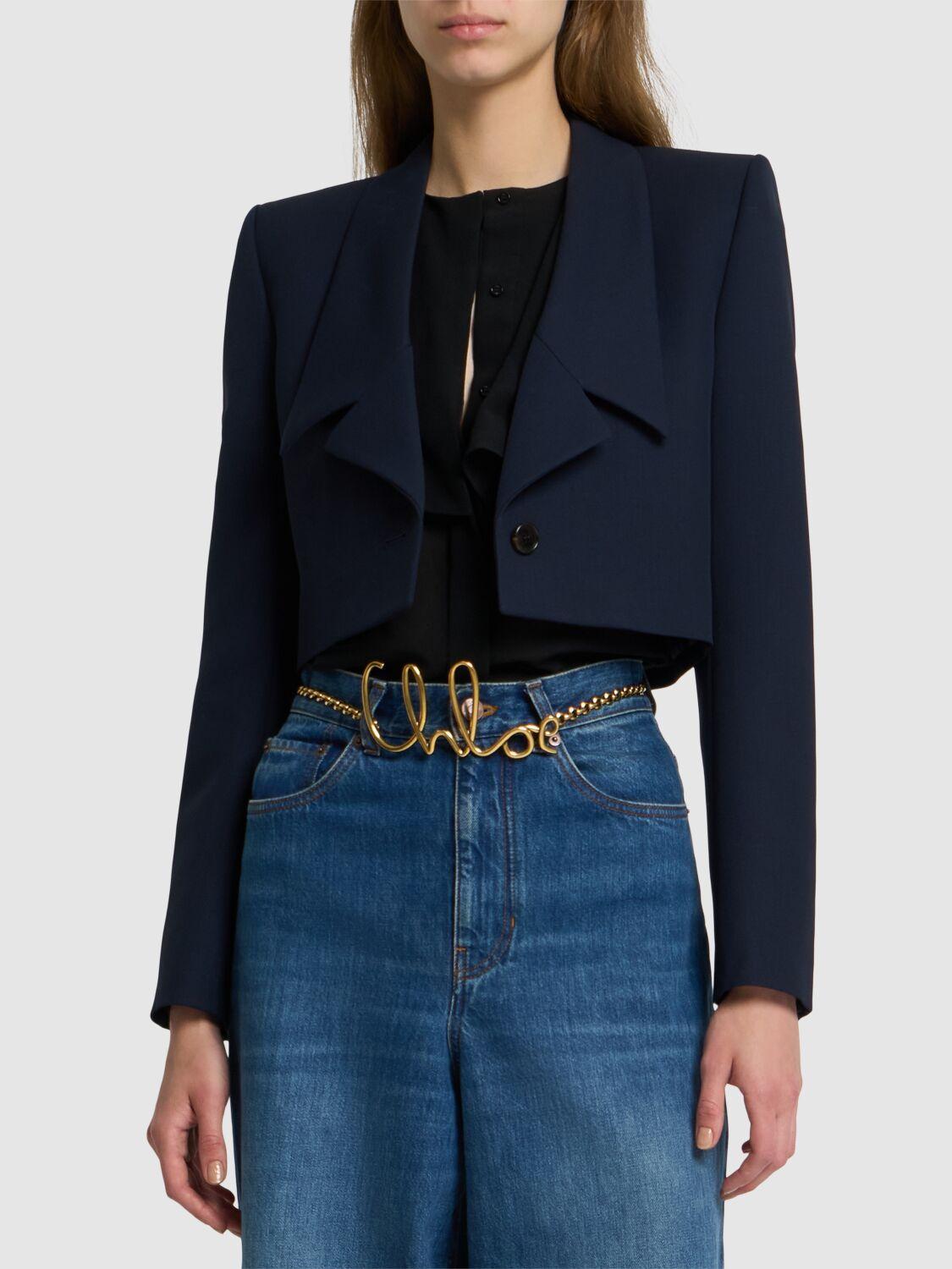 CHLOÉ Large C Chloe Metallic Belt In Gold Product Image