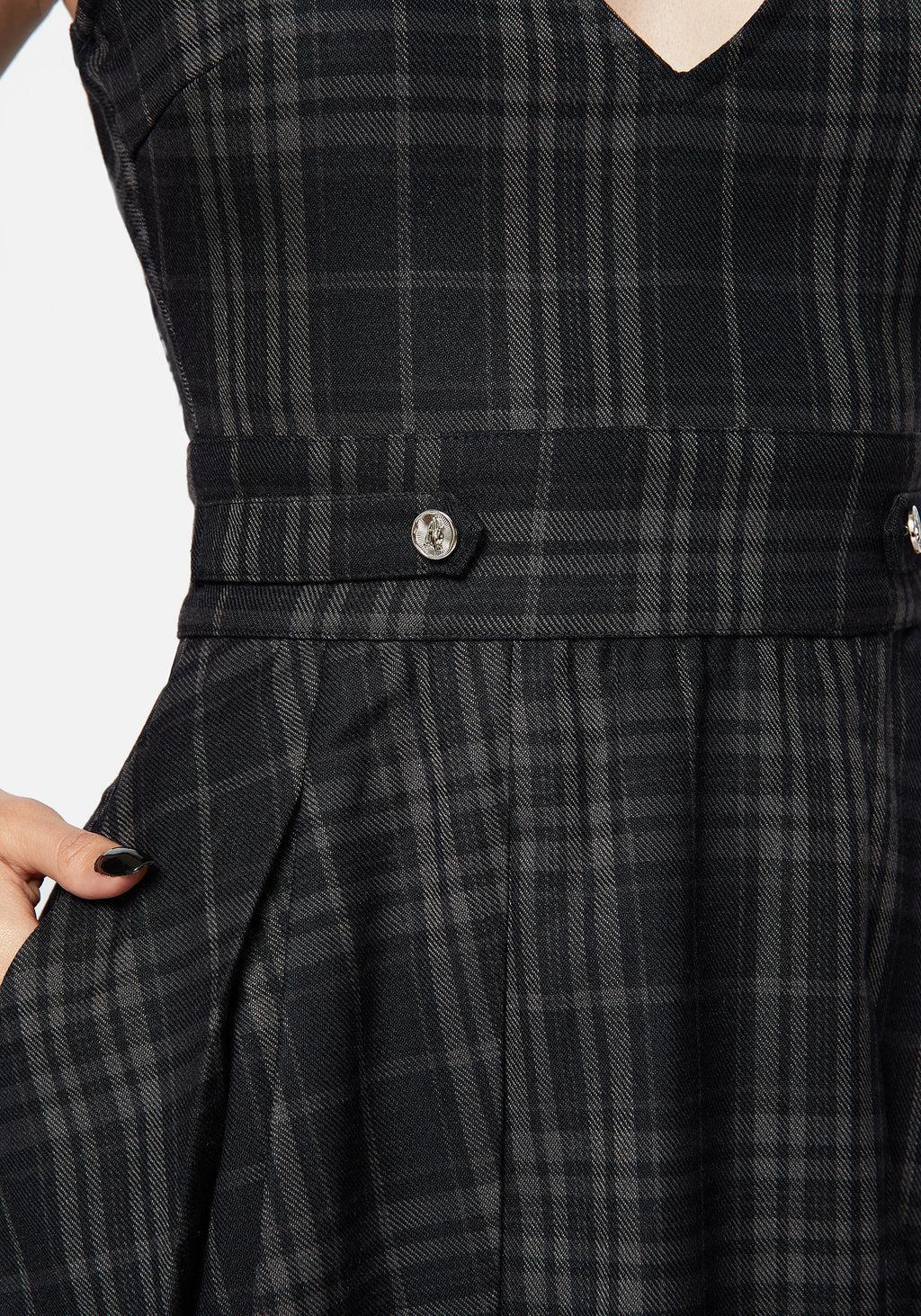 Reckless Check Mini Pinafore Dress Product Image