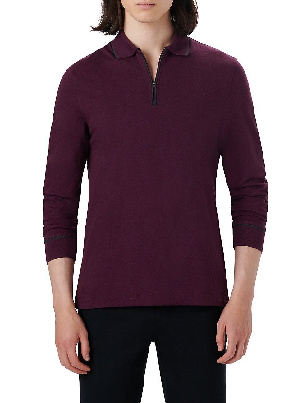 Mens Quarter-Zip Polo Shirt Product Image