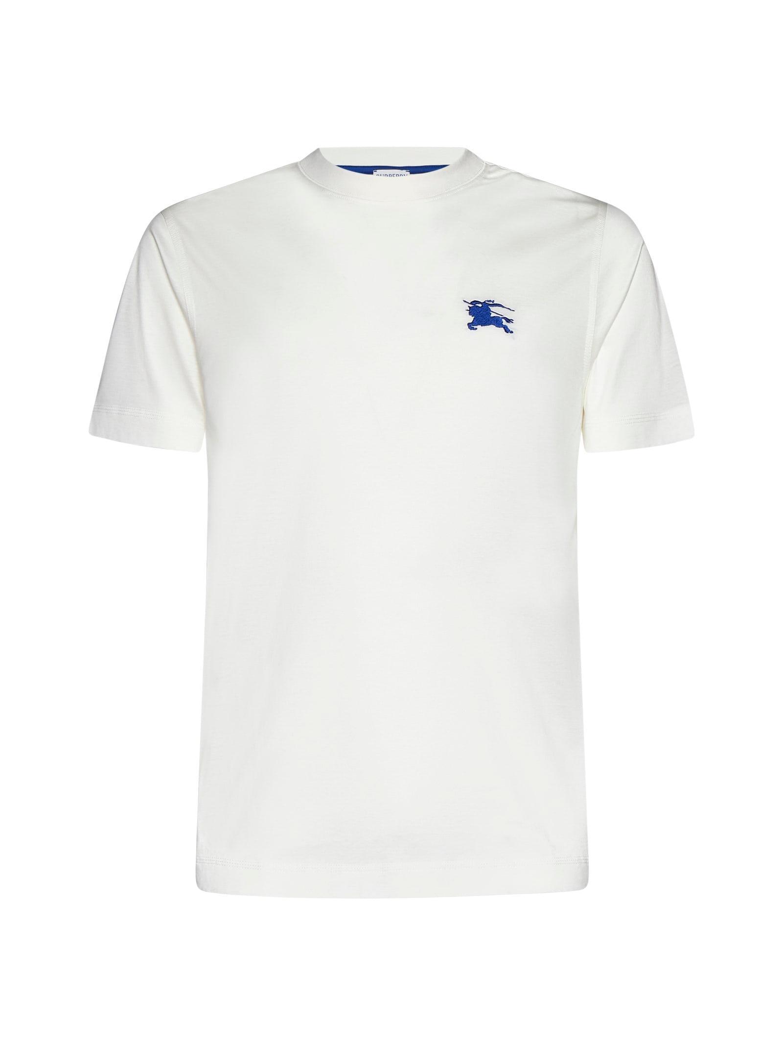 White Embroidered T-Shirt Product Image