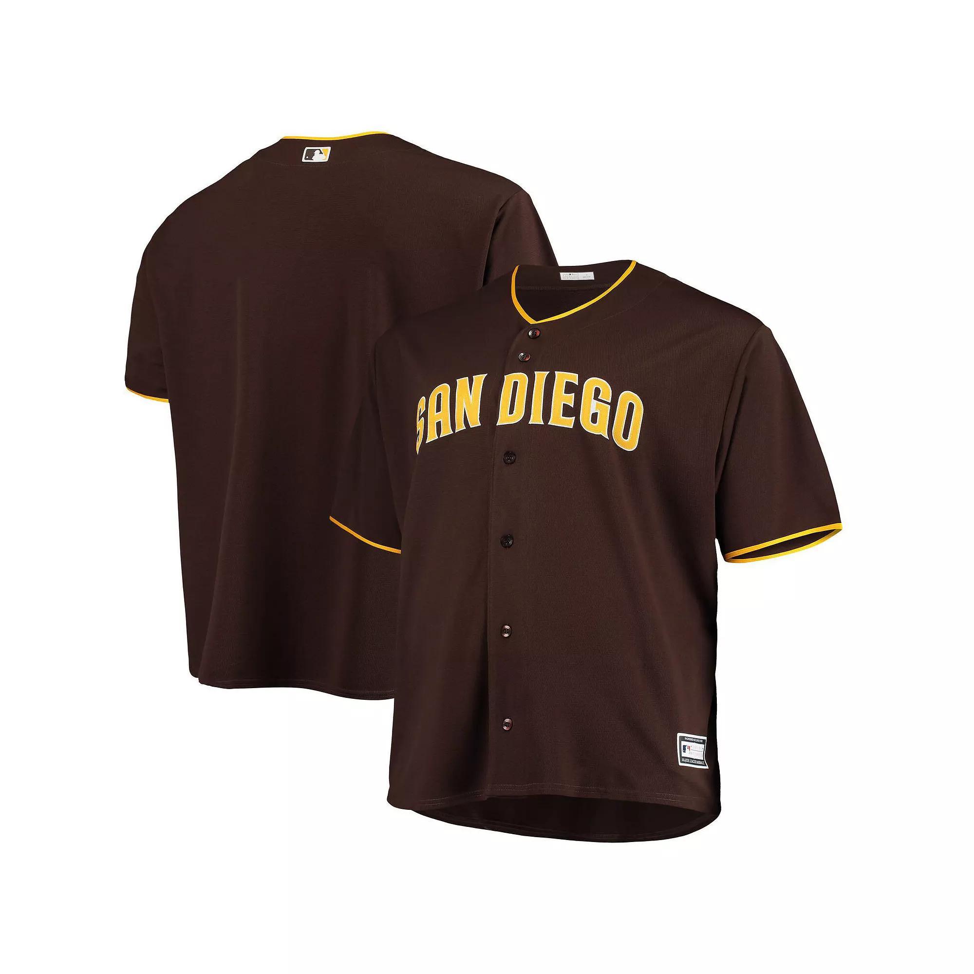 Men's Sand/Brown San Diego Padres Big & Tall Alternate Replica Team Jersey, Size: XLT Product Image