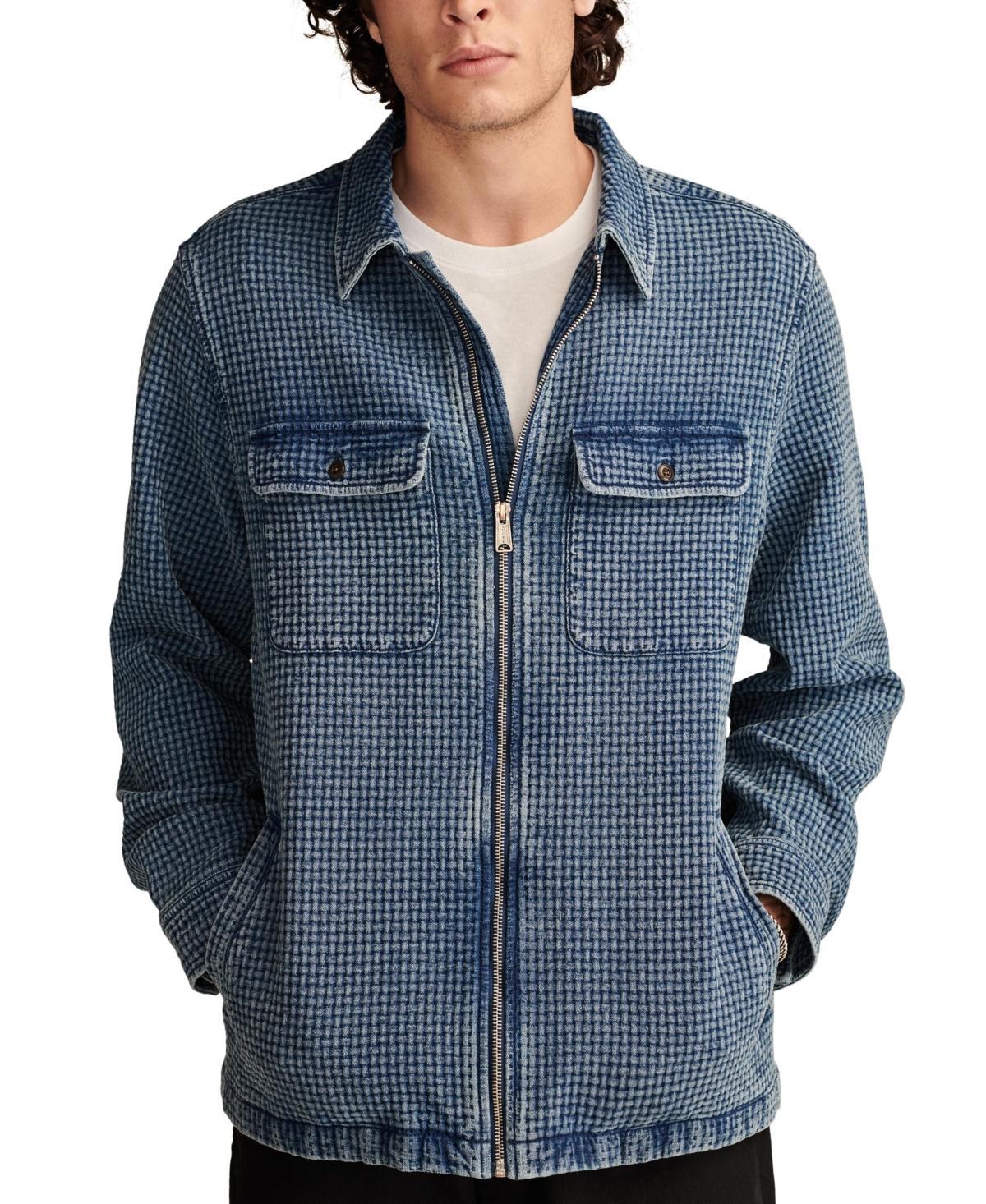 Lucky Brand Mens Waffle-Knit Zip-Front Overshirt Product Image