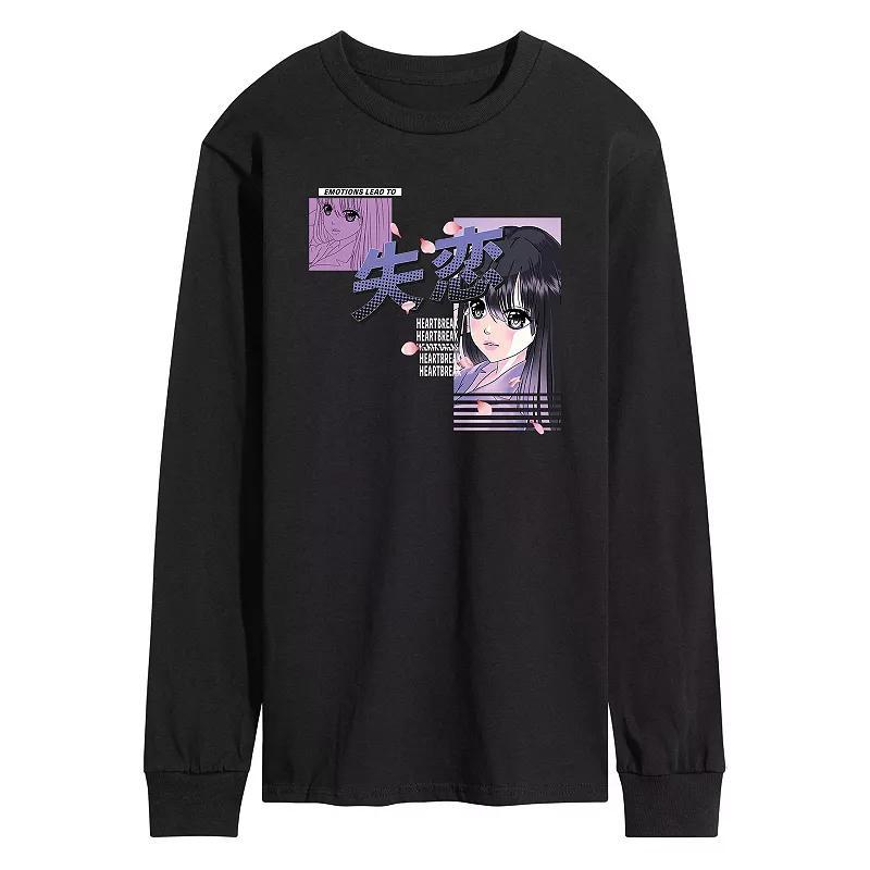 Men's Anime Heartbreak Long Sleeve Tee,  Product Image