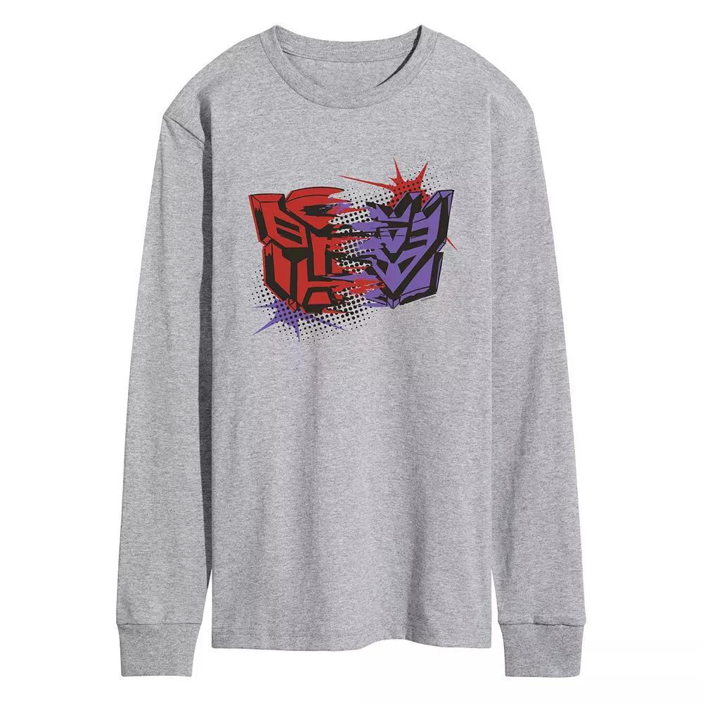 Men's Transformers Autobot Vs Decepticon Long Sleeve Graphic Tee,  Product Image