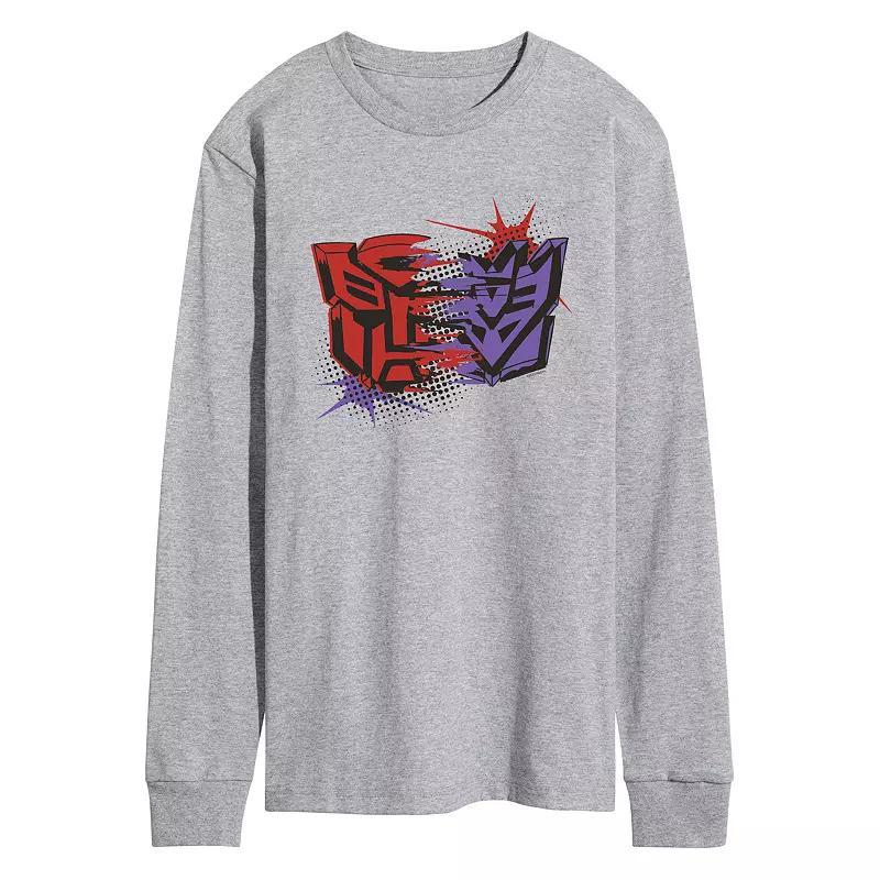 Men's Transformers Autobot Vs Decepticon Long Sleeve Graphic Tee,  Product Image