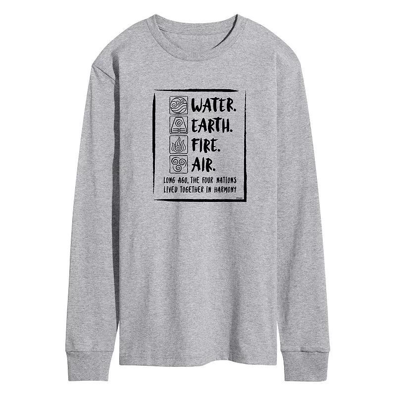 Men's Avatar Water Fire Tee, Size: Medium, Gray Product Image