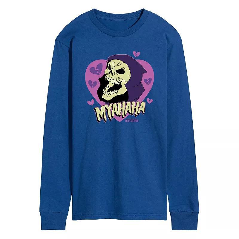 Men's Masters Of The Universe Skeletor Long Sleeve Graphic Tee, Size: Medium, Blue Product Image