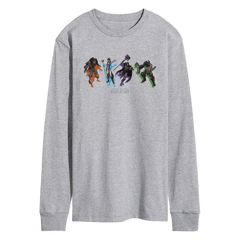 Men's He-Man Masters of the Universe Long Sleeve Graphic Tee, Size: Small, Athletic Grey Product Image