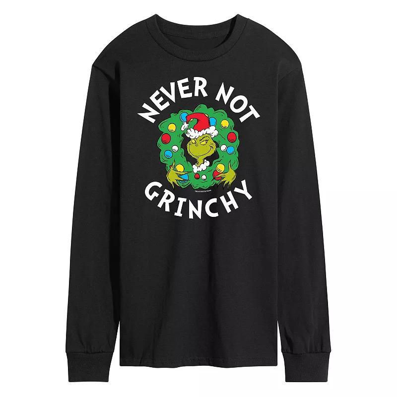 Men's Dr. Seuss Grinch Never Not Grinchy Long Sleeve Tee,  Product Image