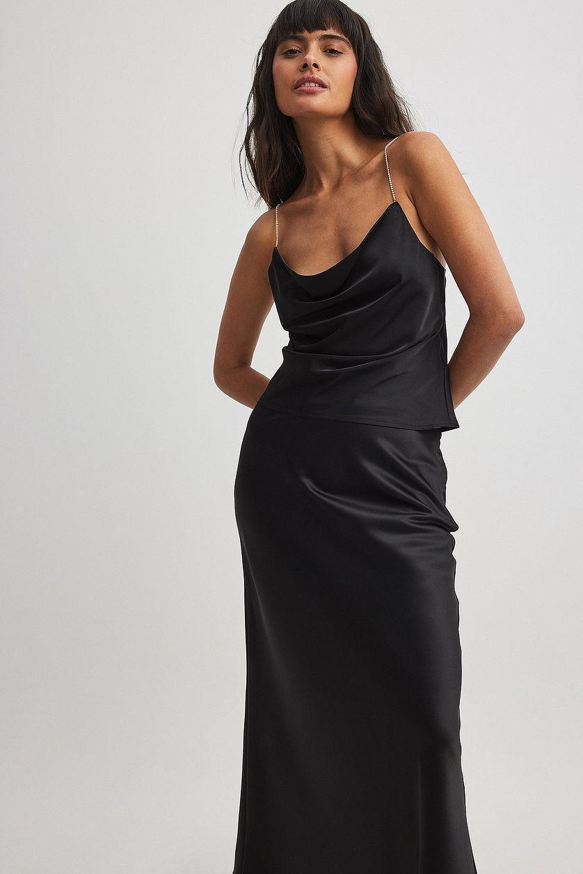 Rhinestone Detail Waterfall Front Singlet Product Image