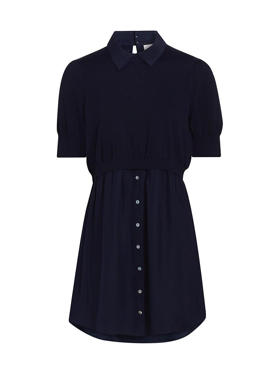 Womens Lydia Silk Mini Shirtdress Product Image