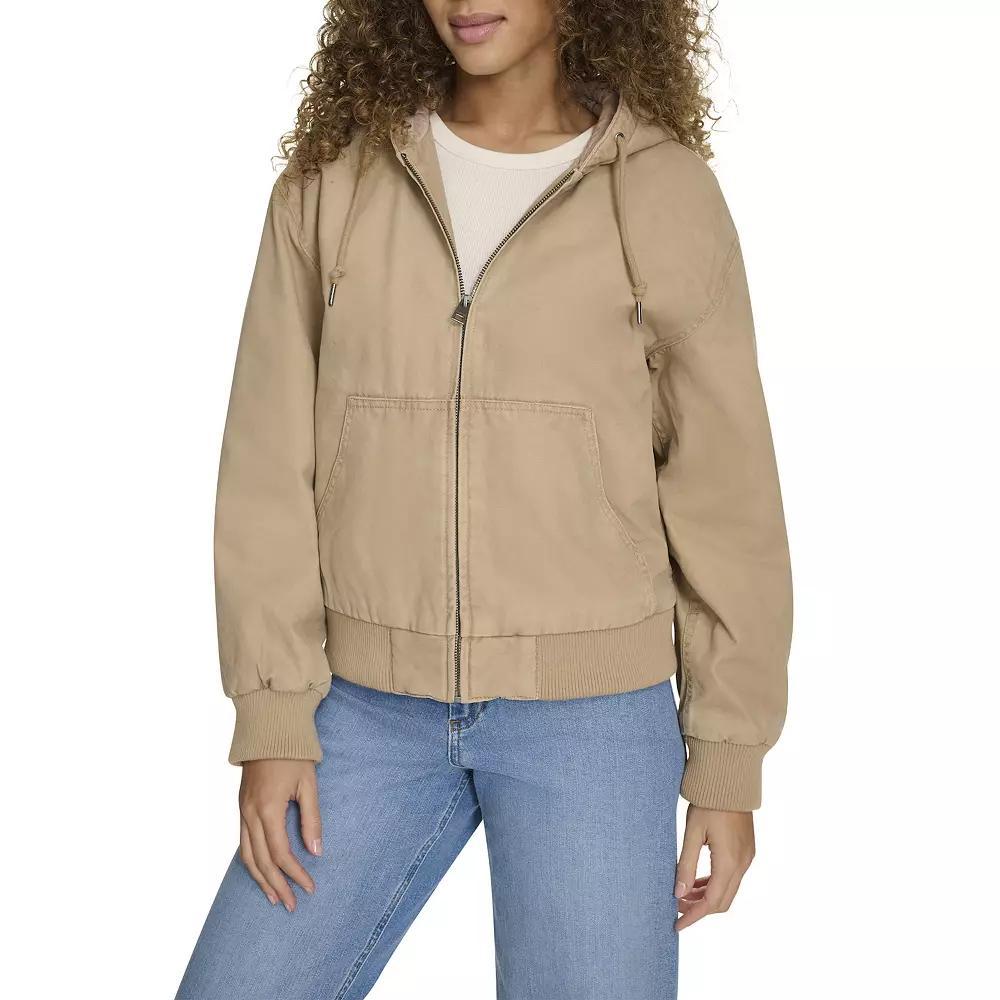 Womens Levis Quilted Lining Hoodie Bomber Jacket in Regular & Plus Size Product Image