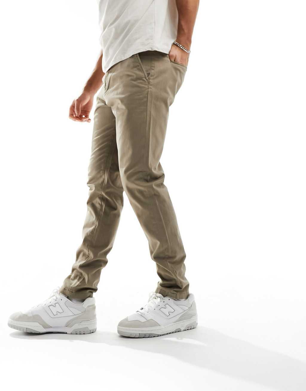 Jack & Jones Intelligence slim fit chino in beige   Product Image