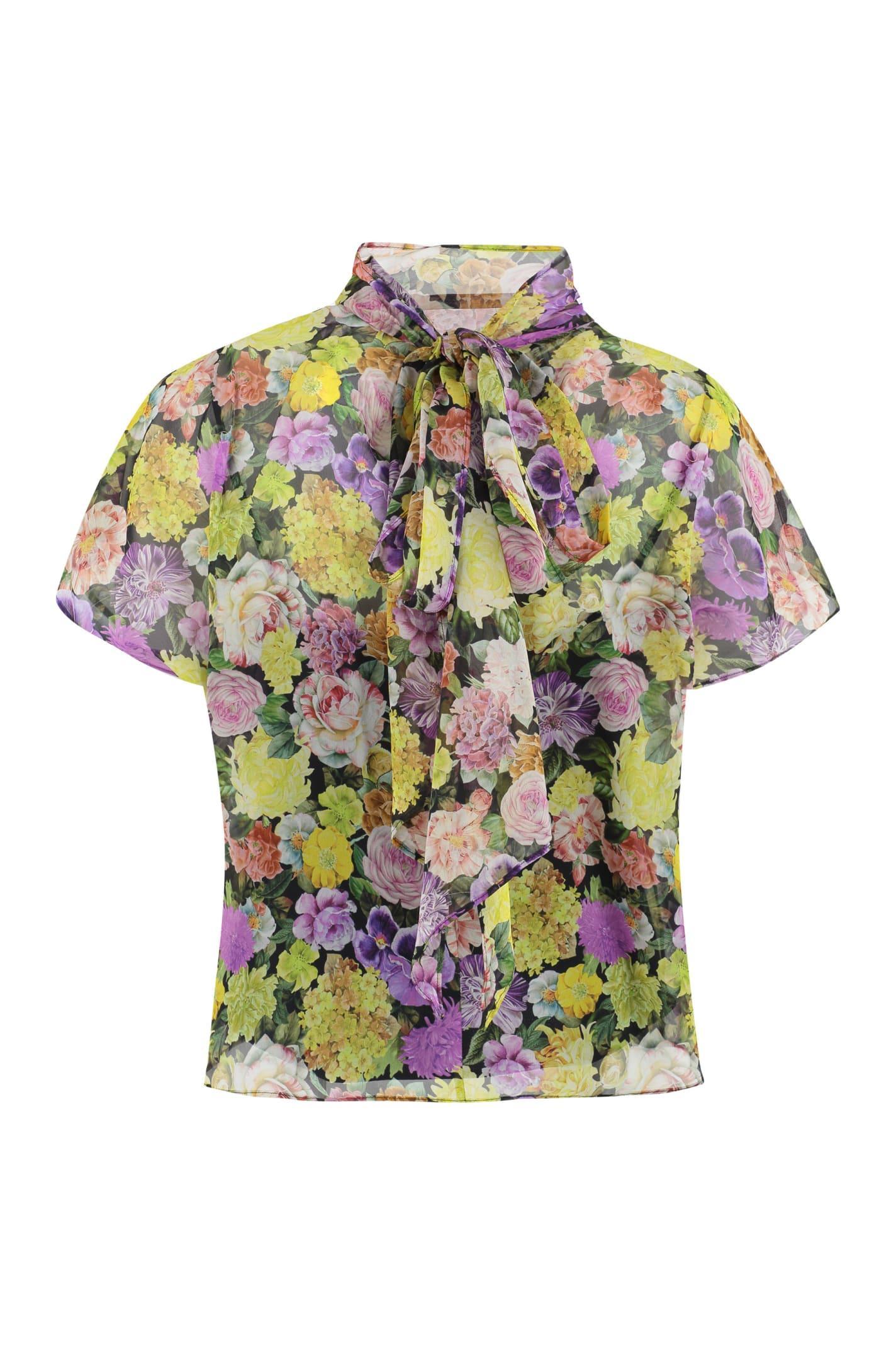 MAX MARA Cesena Printed Silk Blouse In Multicolor Product Image