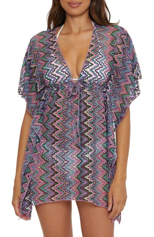 BECCA Sundown Crochet Tunic (Ultramarine/Ice Blue Mul) Women's Dress Product Image